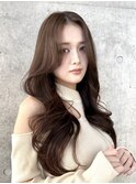 ロングレイヤーカットラベンダーグレーアッシュグレージュ美髪