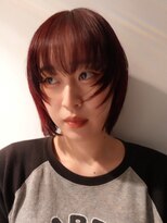 フォークロア 本店(Folk Lore)&nbsp;レイヤーボブ/赤髪