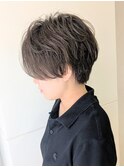 ホワイトグレージュデジタルパーマミニウルフ天王町HA616