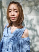 ユウ 香久山店(U) 透明感ナチュラルハイライト×ミディアムレイヤー