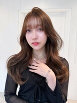 アルバム 銀座(ALBUM GINZA)&nbsp;ロング顔周りレイヤー韓国ヘアおくれ毛_F30836