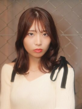 ベレッタ 楠葉店(veretta.) ワンカール/簡単スタイリング/韓国アイドル風ミディ/艶カラー