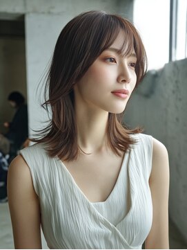 ミディアムレイヤー【TELA　HAIR取手】