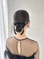 カシュカシュ 表参道(cache cache)&nbsp;アレンジ結婚式参列お呼ばれヘアセットシニヨンお団子ヘア