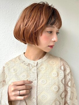 COVER HAIR ACADEMY 北浦和【カバーヘア アカデミー】北浦和西口店【4/6 OPEN(予定)】 ショートボブ/小顔魅せナチュラル前髪インナー/ダークブラウンp