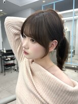 プリアバイポプルス 渋谷(pria by popls)&nbsp;ミディアムレイヤーハッシュカット顔周りカット韓国ヘア