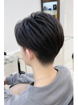 オフ(off)&nbsp;メンズショート×センターパートシースルーマッシュ｜好印象ヘア