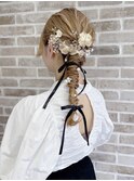 フィッシュボーン/リボンアレンジ/ヘアアレンジ［上福岡］