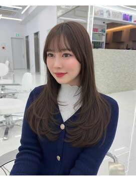 コア プラス 立川(COA PLUS) 透明感カラー髪質改善ダブルカラー韓国レイヤーカット前髪顔周り