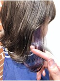 ケアブリーチ×インナーカラーブルーパープル