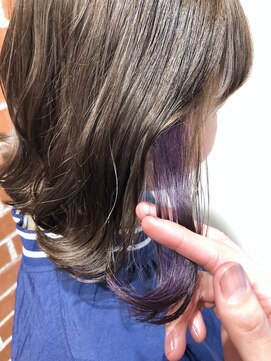 エイト プラット 渋谷2号店(EIGHT plat) ケアブリーチ×インナーカラーブルーパープル