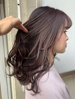 ヘアーアンドビューティーザ エフ(Hair Beauty the F)&nbsp;ほんのりピンク＿セミロング＿透明感カラー＿80