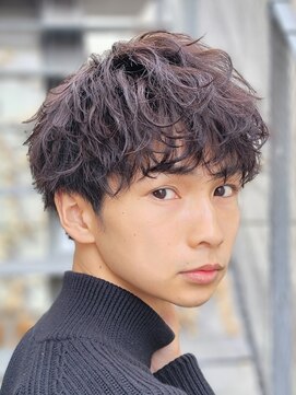 フィフス 原宿(fifth) スパイラルパーマ無造作前下り韓国マッシュ刈り上げツーブロック