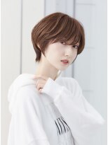 横顔美人☆顔周りレイヤー☆斜めバング☆大人ガーリー☆ブラウン
