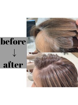 アッシュ 大宮店(Ash) 極細白髪ぼかしオリジナルハイライト