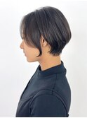 ハンサムショート_前髪パーマグレーベージュ_ba478201