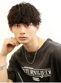 ソフトツイストパーマ束感マッシュウルフショートレイヤー