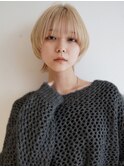 大人可愛い20代30代40代黒髪前下がりひし形小顔ボブ丸みショート