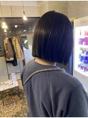 【札幌白石】カット/黒髪ボブ/切りっぱなしボブ/学生カット