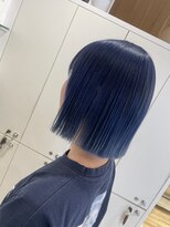 ポート 蕨(PORT) 切りっぱなしボブ×アクアブルー【 千田 理紗 】