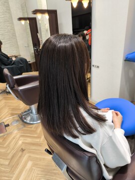 オラ ボーテ(Aura Beaute) ラベンダーグレージュストレートセミロング