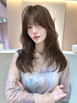 サンド ミュウ 横浜店(sand mieu) くびレイヤーボブルフネビージュ小顔ワンレンこなれミディ