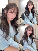 マロンベージュ×小顔レイヤー×韓国風巻き×髪質改善