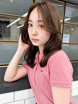 ソア 渋谷(soar) 小顔カットヨシンモリ透明感ミルクティーベージュ◎2wayバング