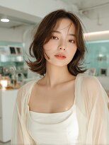 クレビア 名古屋(CreBiA)&nbsp;透明感ナチュラルブラウン/ミディアム/レイヤーカット