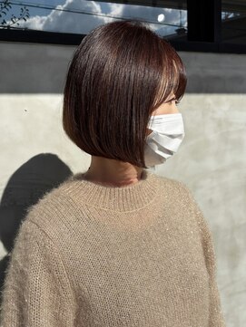 ラッキーヘア 加古川(Lucky Hair) 丸みシルエットの大人ボブ【芝本】
