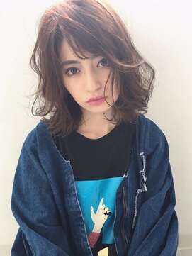 ファースト 仙台店(first) 大人かわいい小顔ミディアム・ナチュラルブラウン