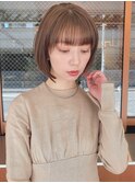 前髪ありの小顔ボブヘア/大人かわいい