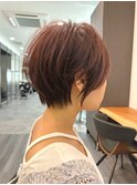 大人ラフウェーブ20代30代40代ボブブラウンスウィングショート