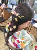 小学生　編みおろしアレンジ