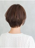 ナチュラルショート/大人ショート/くすみベージュ/自由が丘