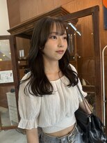 チャプター 問屋町(chapter)&nbsp;ブリーチなしオリーブベージュ顔まわりレイヤーカット韓国ヘア