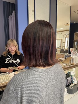 コワファースト 大分(COIFF1RST) ピンクグレージュ!外はねボブ