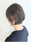 くびレイヤーエモージュ斜めバングイメチェン愛されショートHA55