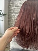 白髪ぼかしカラー！ボルドーピンク