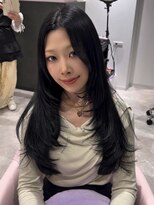 ユウキカガヤキ(YUUKI KAGAYAKI)&nbsp;ハッシュカット　ロングレイヤー　縮毛矯正レイヤーカット
