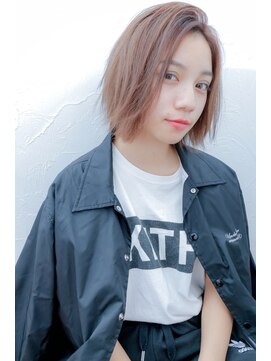 デザイナーズヘアー ラグジス(Designers hair LUXIS) ～【LUXIS】～“ホワイトバイオレット×切りっぱなしボブ”♪