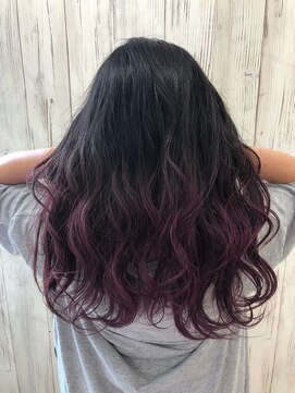 ヘア ドレス リッケ(hair dress lykke) 【lykke】セミロング×Pink purple Gradation