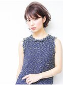 大人かわいい外ハネショートカットボブハンサムヘア→