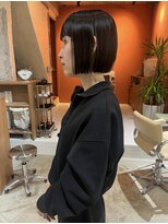 ユニ(uni)&nbsp;縮毛矯正/ミニボブ／黒髪ボブ/20代/30代/40代