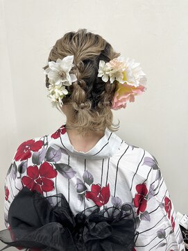 コレットヘア(Colette hair) bobの浴衣アレンジ .*。