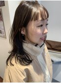【流音】ミディアムレイヤー/韓国ヘア/ワンカール
