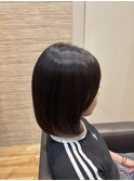 内巻きボブ×顔周り縮毛矯正