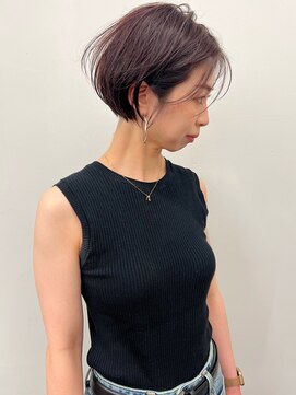 ラウンジ モリオ イケブクロ(Lounge MORIO Ikebukuro) 【morio】ダークピンク　ショートボブ♪