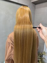 ファビ 渋谷(Fab) くびれヘア/暗めカラー/アプリコットオレンジ/縮毛矯正