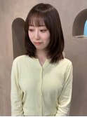 【YUCCA】顔周りレイヤーミディアムアッシュラベンダーベージュ